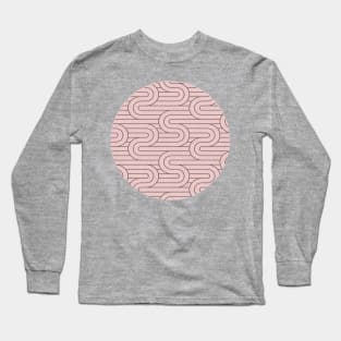 Pink with squiggly lines Long Sleeve T-Shirt